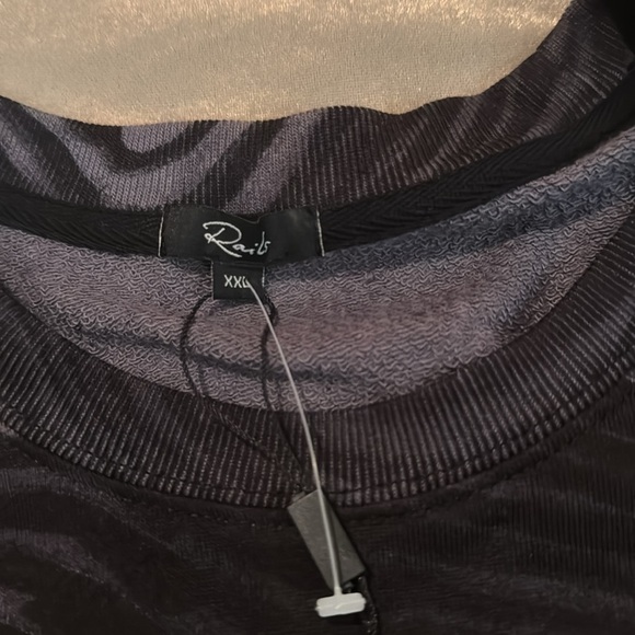 Rails Marlo Charcoal Watercolor Stripe Pullover Sweatshirt XXL $158 - Picture 6 of 8